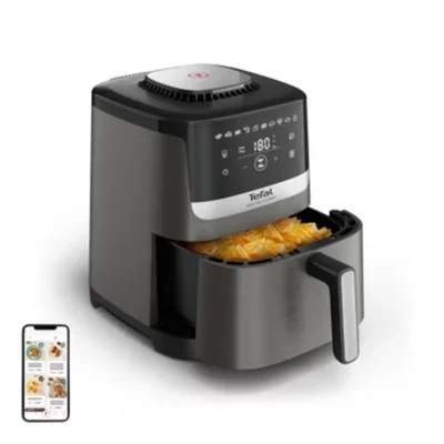 Friteuse à air tefal ey551he0 noir gris 5 l