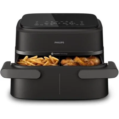 Friteuse Air Double Panier Philips Série 1000 avec Séparateur Amovible - 7.1L