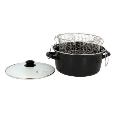 Friteuse avec couvercle The Kitchenette 3645580 Noir