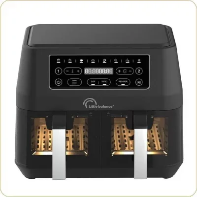 Friteuse Diététique - - 8765 - Crousty Light Duo - 9 L - 2460 W - 9 Programmes - Noir