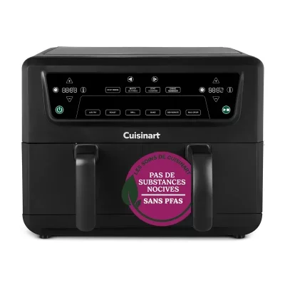 Friteuse sans huile CUISINART - Airfryer AFD10OBLE - Capacité 104L - Double cuves - Noir - 2400W
