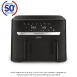 MOULINEX Friteuse sans huile Dual Easy Fry Essential noire