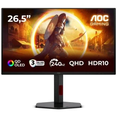 G4 Q27G4ZDR écran plat de PC 67,3 cm (26.5"") 2560 x 1440 pixels Quad HD QD-OLED Noir, Rouge