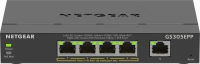 Gigabit ethernet switch 5 puertos GS305EPP-100PES