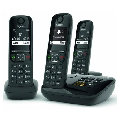 GIGASET Téléphone Fixe AS690 A Trio Noir
