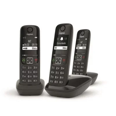 GIGASET Téléphone Fixe AS690 Trio Noir