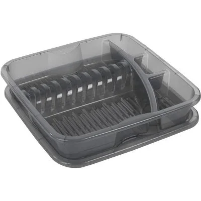 Gouttoir à vaisselle géométrique Rotho Anthracite