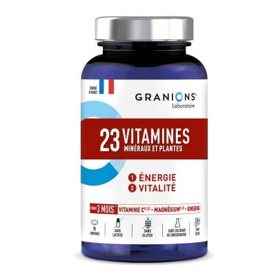 Granions 23 Vitamines Minéraux et Plantes Énergie Vitalité 90comp