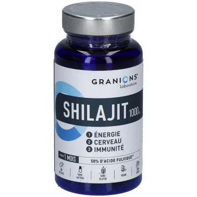 Granions Shilajit 1000 mg 60 Gélules - Pot 60 gélules