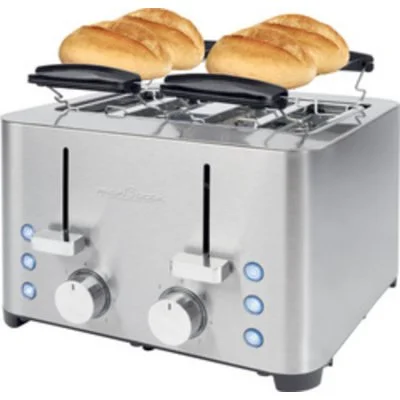 Grille-pain 4 tranches PC-TA 1252, acier inox