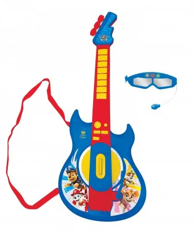 Guitare électronique lumineuse pat'patrouille avec lunettes équipées d'un micro