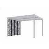 HABRITA 4 panneaux brise-vues pour pergola bioclimatique - 3 m