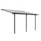 HABRITA MIRELA - Pergola murale - 15,38 m² - Alu - Anthracite.