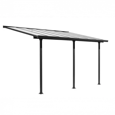 Habrita MIRELA - Pergola murale - 15,38 m² - Alu - Anthracite.