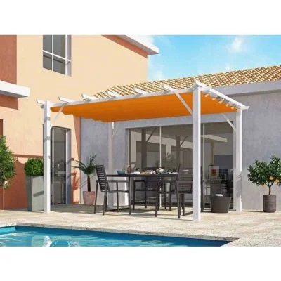 Habrita - Pergola aluminium 12 m2 gris anthracite per 4030 gr - gris