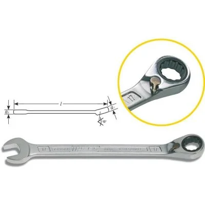 Hazet - Clé à cliquet réversible 19mm 1 pcs