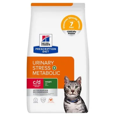 HILL'S Feline c/d Urinary Stress + Metabolic - Dry Cat Food - 3 kg