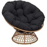 HOME DECO FACTORY Fauteuil Cancun noir/naturel - 100x90x100 cm T.U