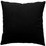 Homemaison - Coussin déhoussable uni en coton Noir 40 x 40 cm - Noir