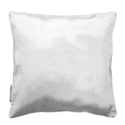 Housse de coussin +encart 40 x 40 cm shantung uni shana Blanc