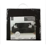 THE HOME DECO FACTORY Housse extensible pour canapé 2 places - Noir - 170 x 80 cm