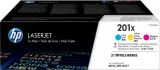 HP 201X, pack 3 toners haute capacité couleurs