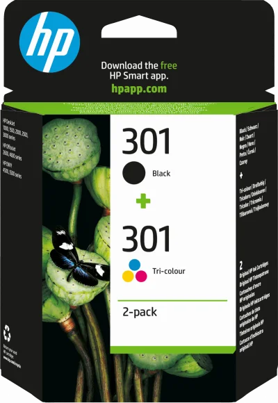 HP Multipack 301 ( Noir + 3 Couleurs)