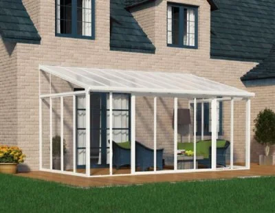 Jardin D'hiver Fermé - Toit Couv'terrasse - 3 X 5,46 M - Blanc