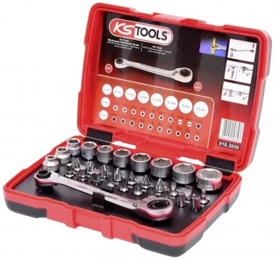 Jeu de clé à cliquet, douille et embout 31 pcs 11 mm 918.3050