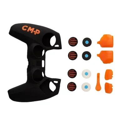 Kit Accessoire Control Mod Pro pour manette PS5 Noir et Orange