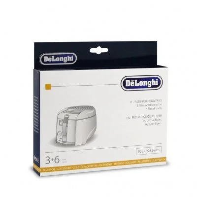 Kit filtres friteuse 3 filtres charbon - 6 papier Delonghi 5512510041