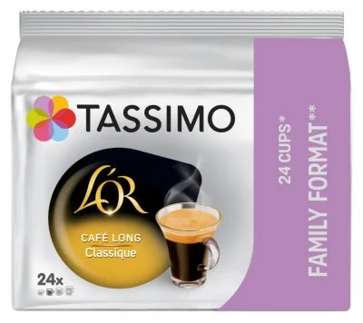 L'OR Paquet de 24 dosettes TASSIMO Café long classique - Intensité 4