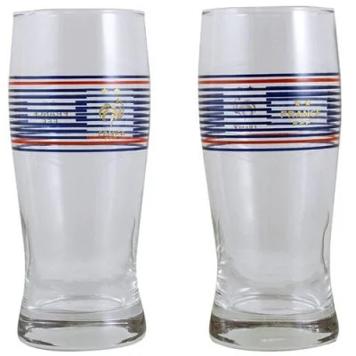La Plume dorée Coffret de 2 verres à bière FFF - 25 cl