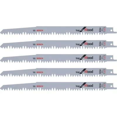 Lame scie sabre bois bosch S1531L 5 pièces
