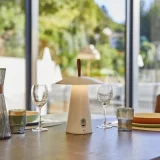 LUMISKY Lampe de table sans fil LED FUNGY Blanc Aluminium H29CM