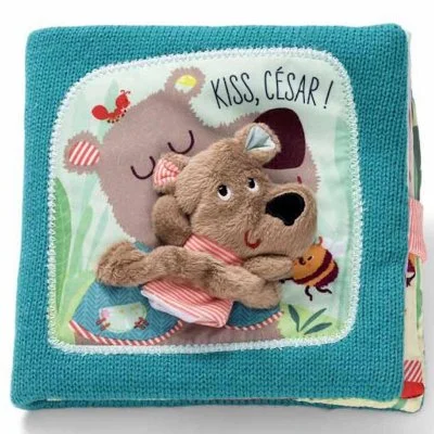 Lilliputiens Imagier enfant César l'ours tissu