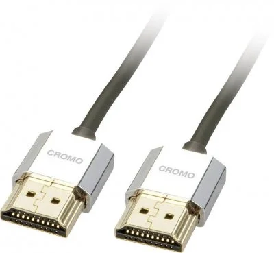 Lindy Cromo Slim 0.5 M Hdmi 2.0 Cable Noir