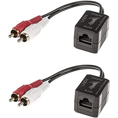 LINDY Kit extender audio stéréo- Cat.5-6 - 100m - 2x RCA