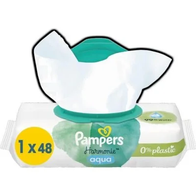 Lingettes Bébé Harmonie Aqua Pampers - Le Paquet De 48 Lingettes