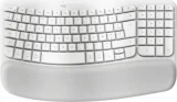 LOGITECH Clavier ergonomique sans fil Azerty Wave Keys pour Mac Bluetooth Blanc