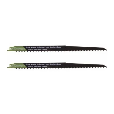 Lot 2 lame scie sabre bois 3 TPI 300 mm acier chrome vanadium SCID