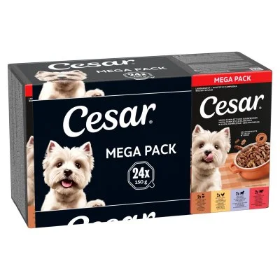 Lot Cesar 24 x 150 g pour chien - Les recettes de campagne