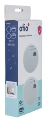 OTIO Lot de 2 détecteurs de fumée NF >85dB