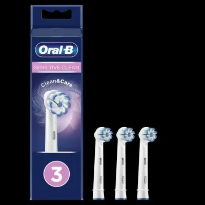 Lot de 3 Brossettes Oral B Sensitive Clean Maximiser Blanc