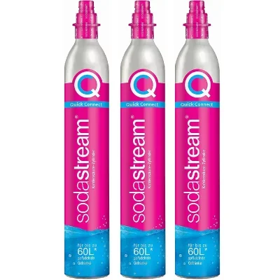 Lot de 3 cylindres de gaz co2 60l quick connect pour machine à gazéifier 3 x cylindre quick connect