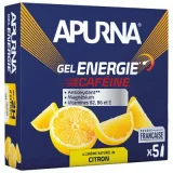 APURNA Lot de 5 gels énergétiques citron caféine passage difficile