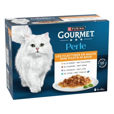 Lot mixte Gourmet Perle 12 x 85 g - Les filettines en sauce