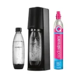 SODASTREAM Machine à eau pétillante TERRANLV + 2 bouteilles 1L noire