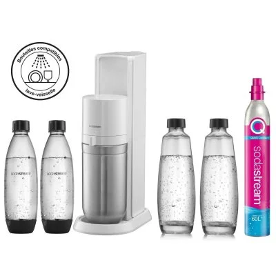 Machine à soda Sodastream DUO Blanche Pack 4 bouteilles