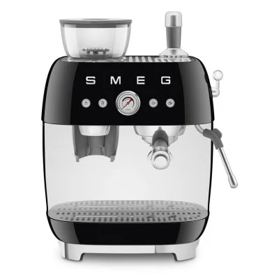 Machine Expresso Smeg Egf03bleu Noire Années 50 Avec Moulin Intégré